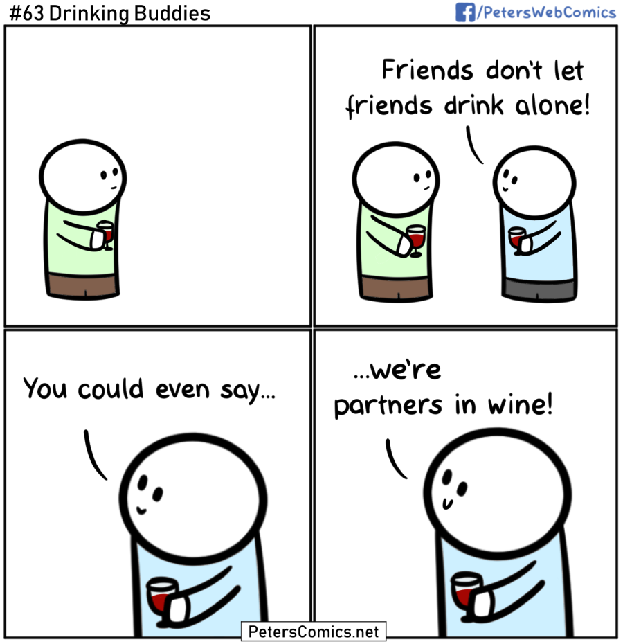 drinking buddies punny funny comic